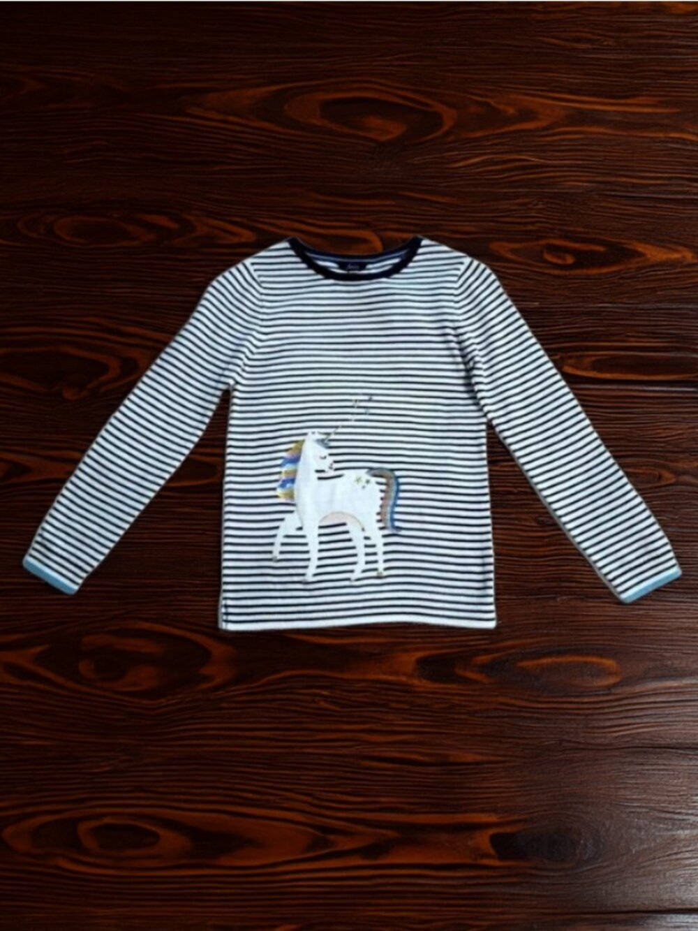 NWT Joules Striped Unicorn Sweater Size 9-10